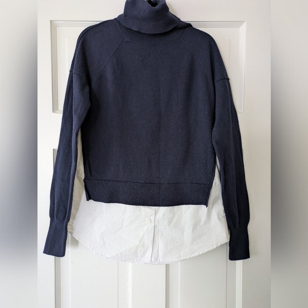Kaufman Franco Turtleneck Sweater Blouse Combination Size Small